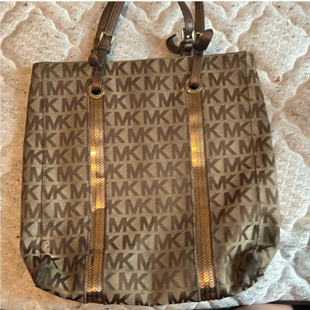 Michael Kors Brown Monogram Tote Bag